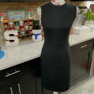 Ann Taylor Loft Retro Mod Style Shift Dress Sleeveless Size 4 Petite Black
New